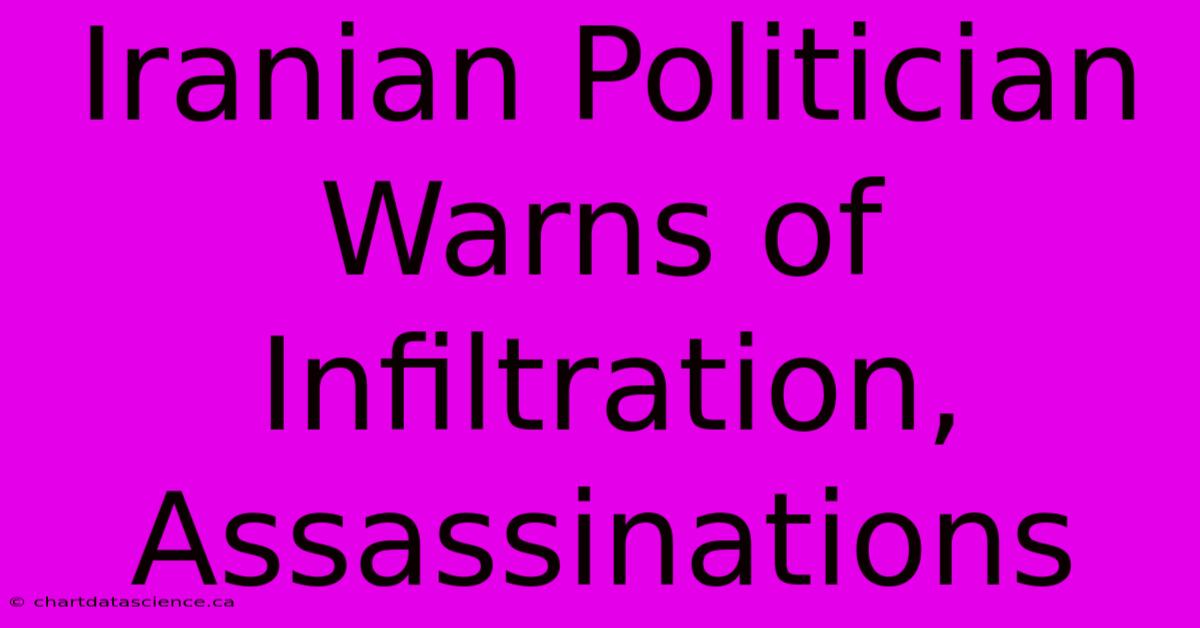 Iranian Politician Warns Of Infiltration, Assassinations