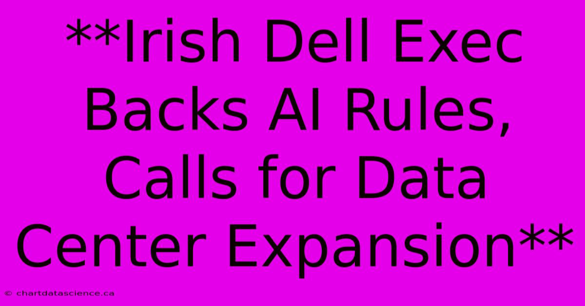 **Irish Dell Exec Backs AI Rules, Calls For Data Center Expansion**