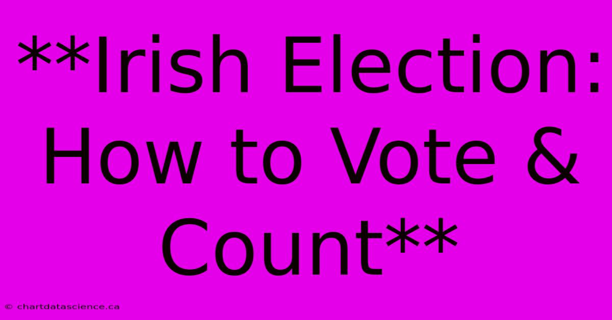 **Irish Election: How To Vote & Count**