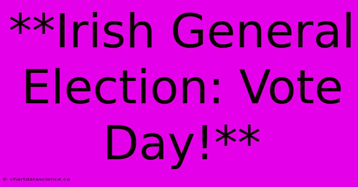 **Irish General Election: Vote Day!**