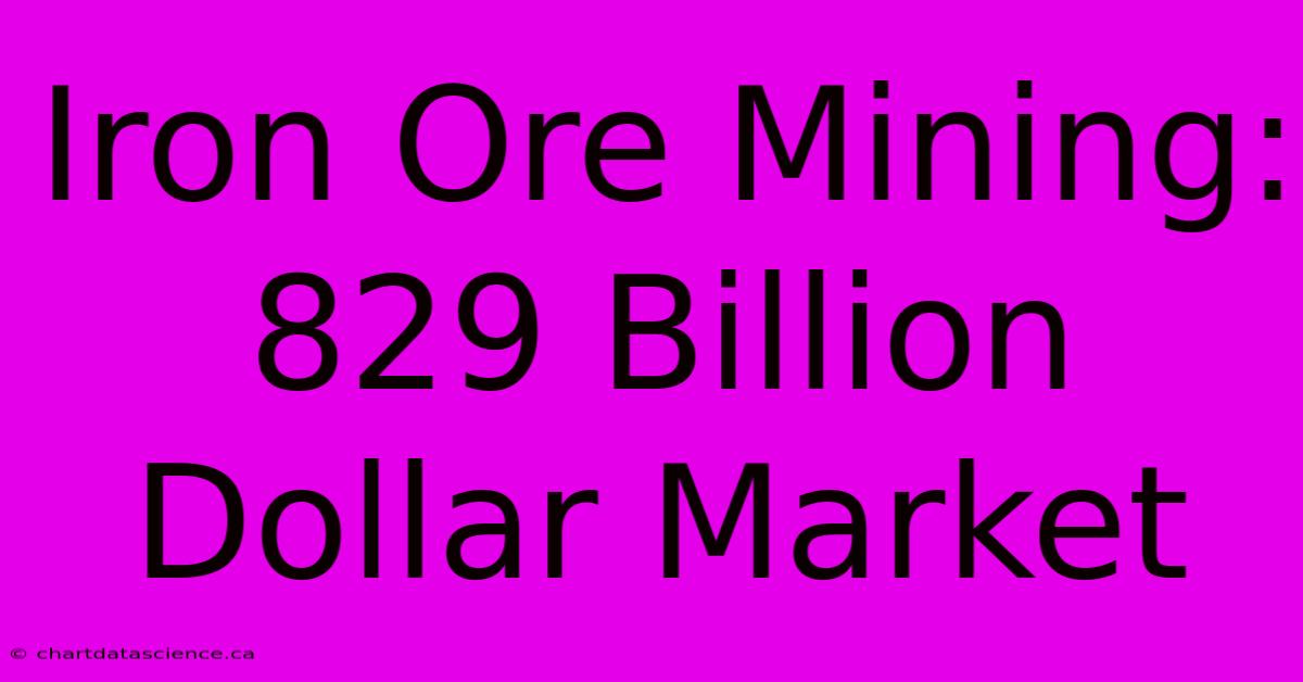 Iron Ore Mining: 829 Billion Dollar Market