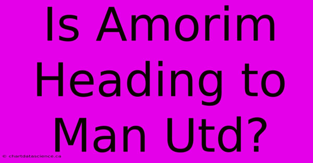 Is Amorim Heading To Man Utd?