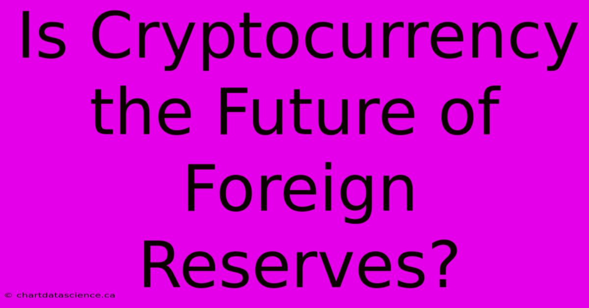 Is Cryptocurrency The Future Of Foreign Reserves?