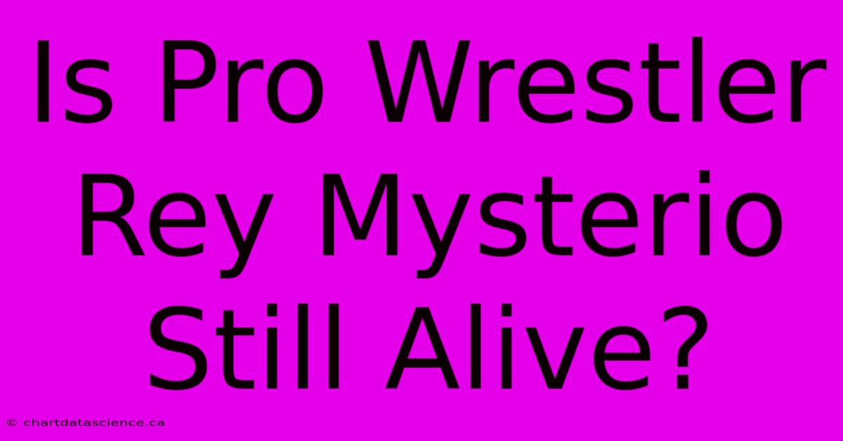 Is Pro Wrestler Rey Mysterio Still Alive?