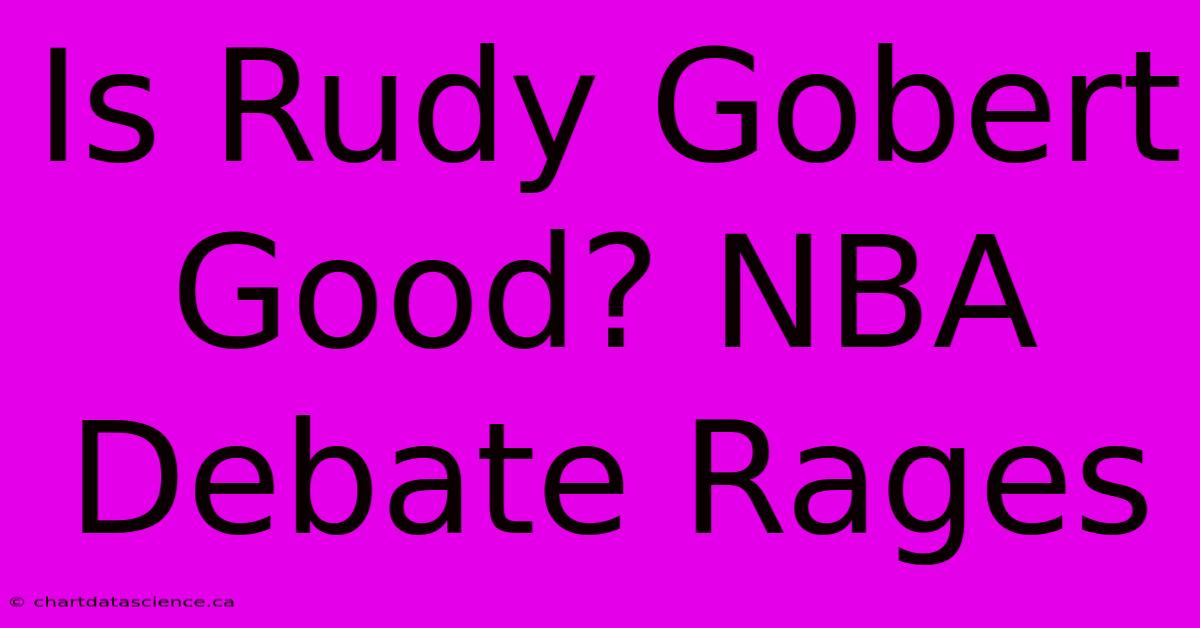 Is Rudy Gobert Good? NBA Debate Rages