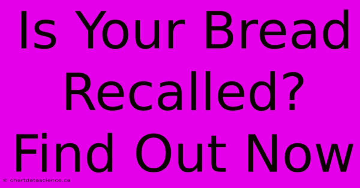 Is Your Bread Recalled? Find Out Now 