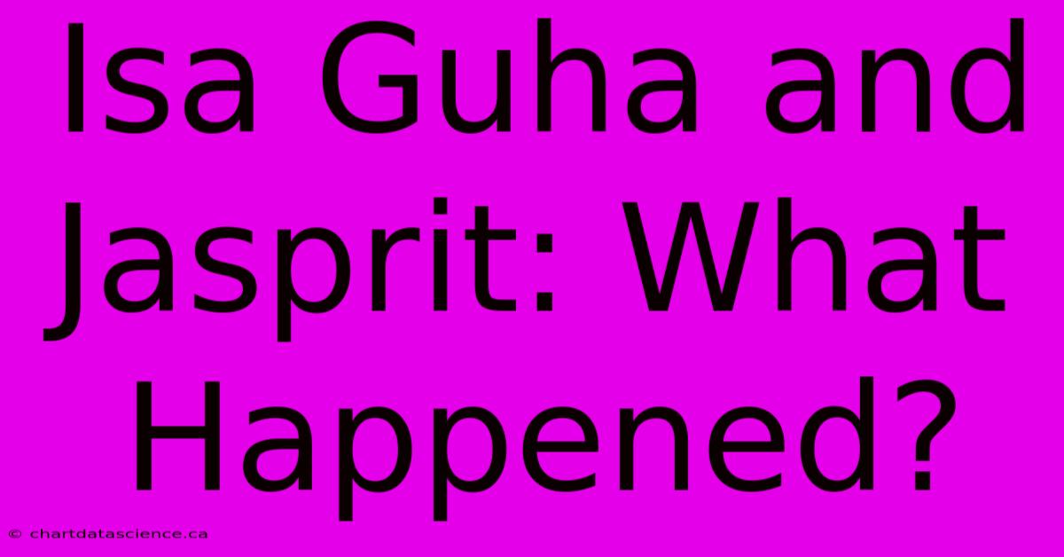 Isa Guha And Jasprit: What Happened?