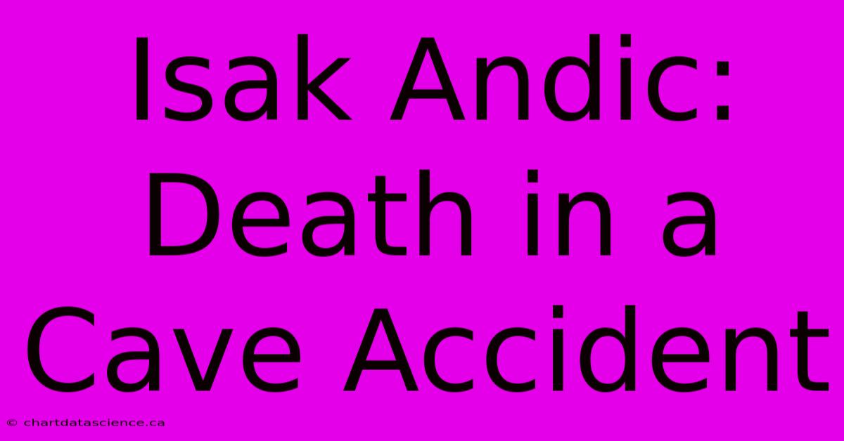 Isak Andic: Death In A Cave Accident