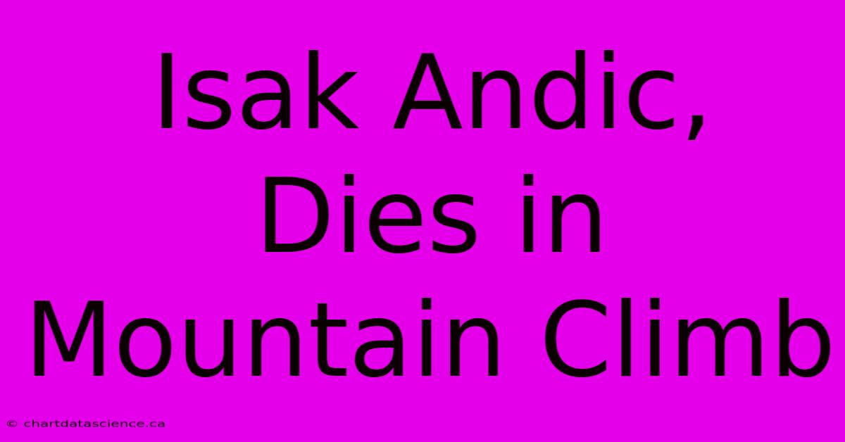 Isak Andic, Dies In Mountain Climb