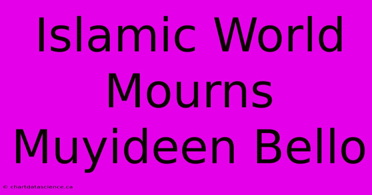 Islamic World Mourns Muyideen Bello