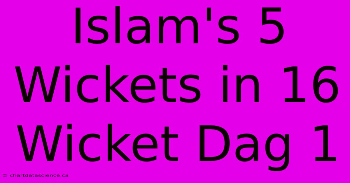 Islam's 5 Wickets In 16 Wicket Dag 1 