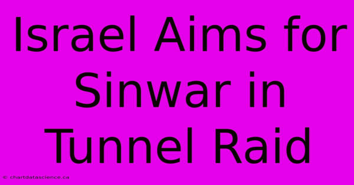 Israel Aims For Sinwar In Tunnel Raid