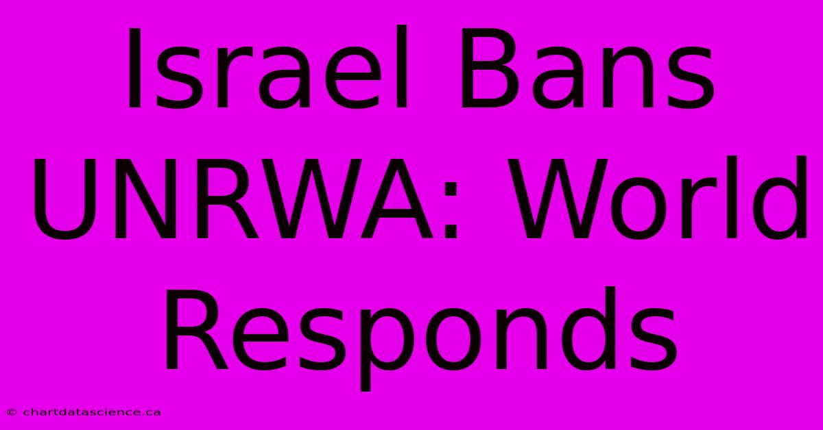 Israel Bans UNRWA: World Responds