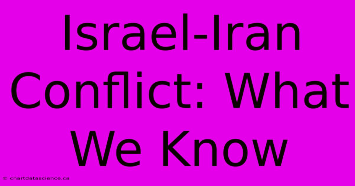 Israel-Iran Conflict: What We Know