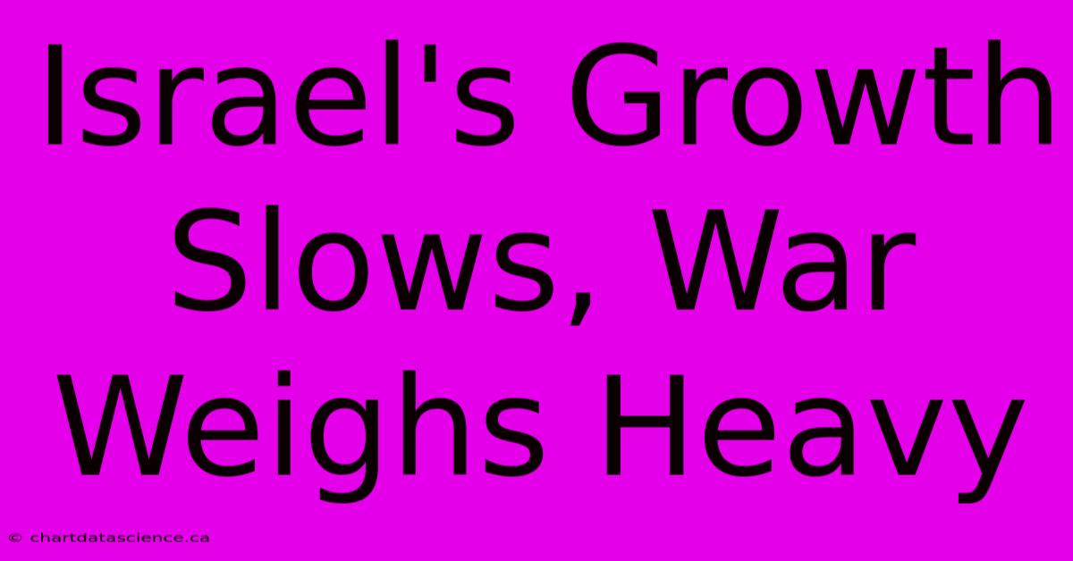 Israel's Growth Slows, War Weighs Heavy