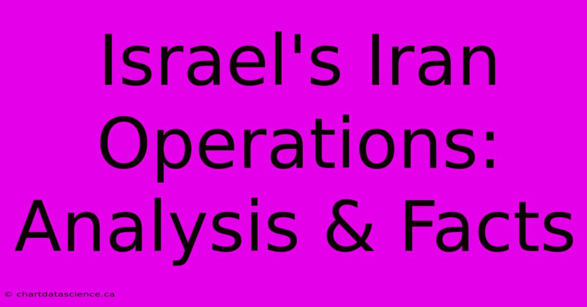 Israel's Iran Operations: Analysis & Facts