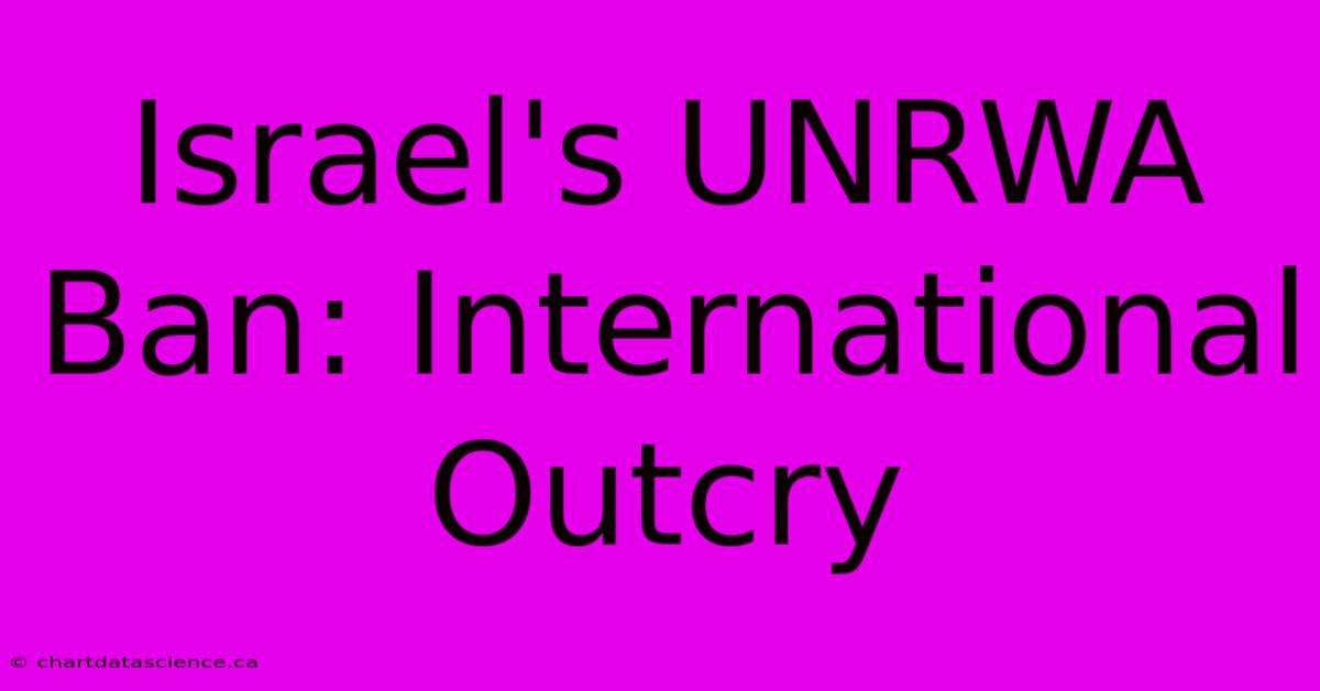 Israel's UNRWA Ban: International Outcry