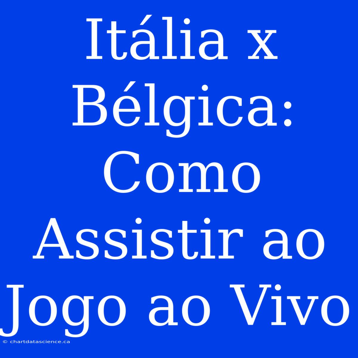 Itália X Bélgica: Como Assistir Ao Jogo Ao Vivo