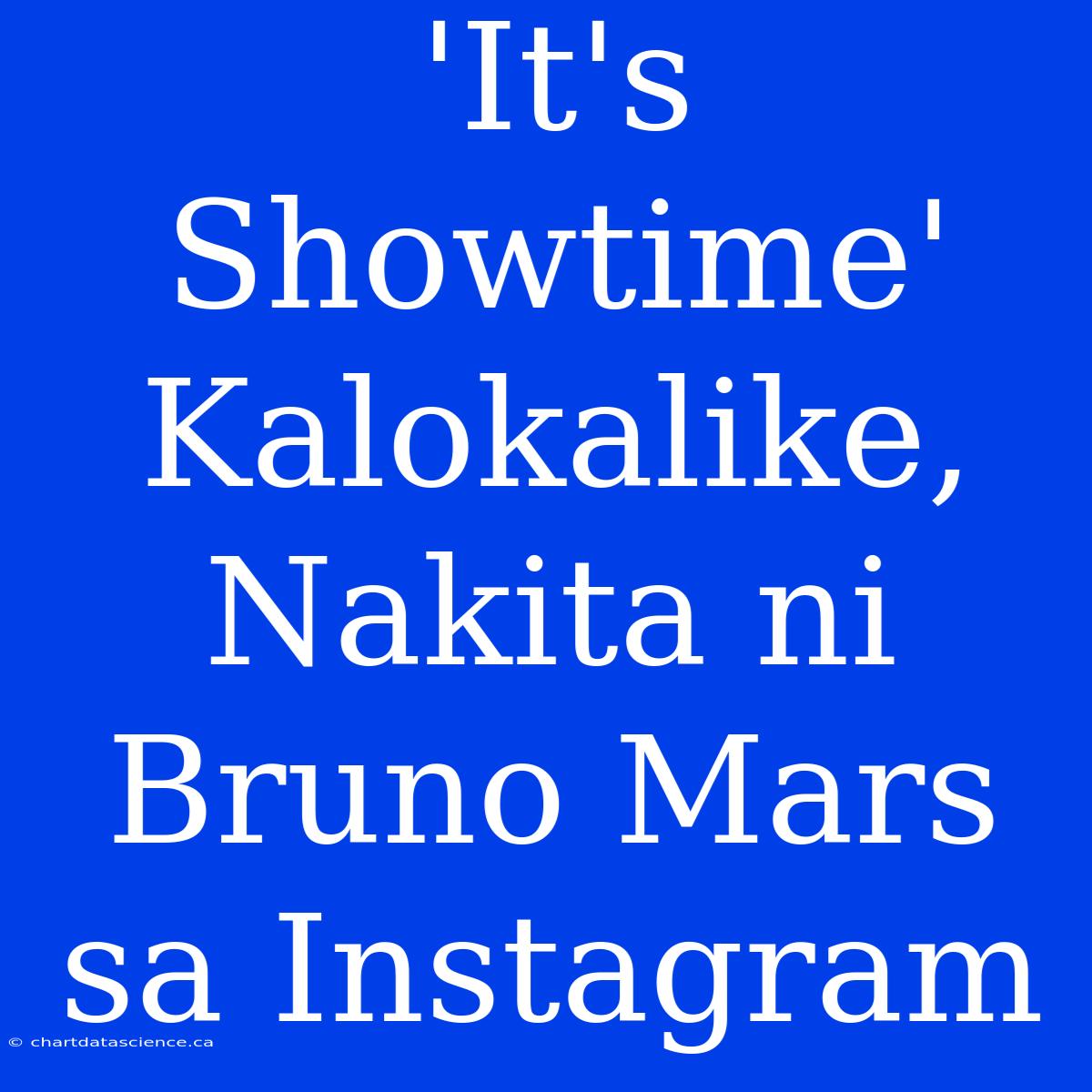 'It's Showtime' Kalokalike, Nakita Ni Bruno Mars Sa Instagram