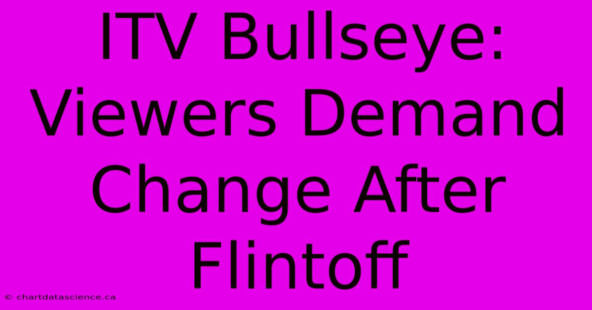 ITV Bullseye: Viewers Demand Change After Flintoff