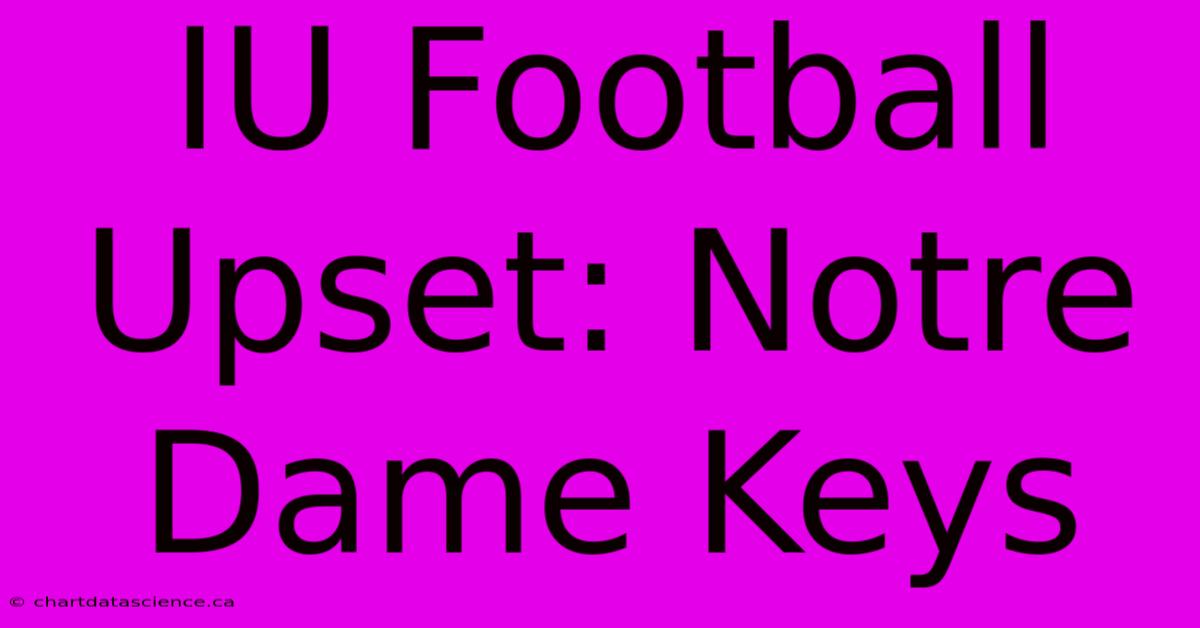 IU Football Upset: Notre Dame Keys