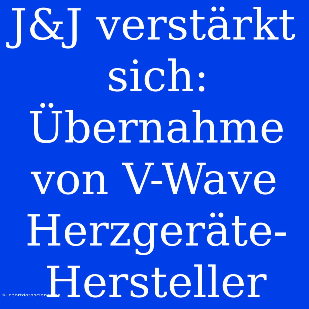 J&J Verstärkt Sich: Übernahme Von V-Wave Herzgeräte-Hersteller