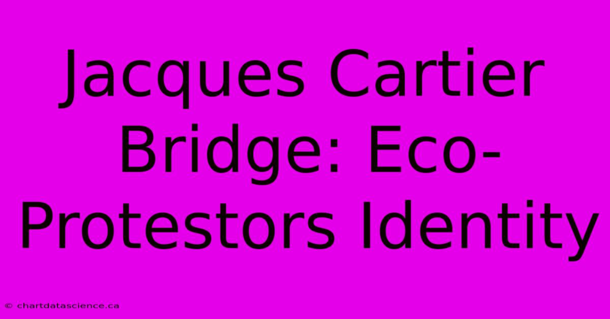 Jacques Cartier Bridge: Eco-Protestors Identity 