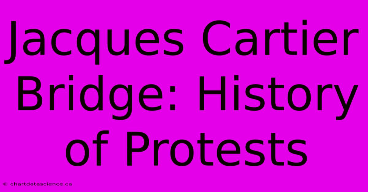 Jacques Cartier Bridge: History Of Protests