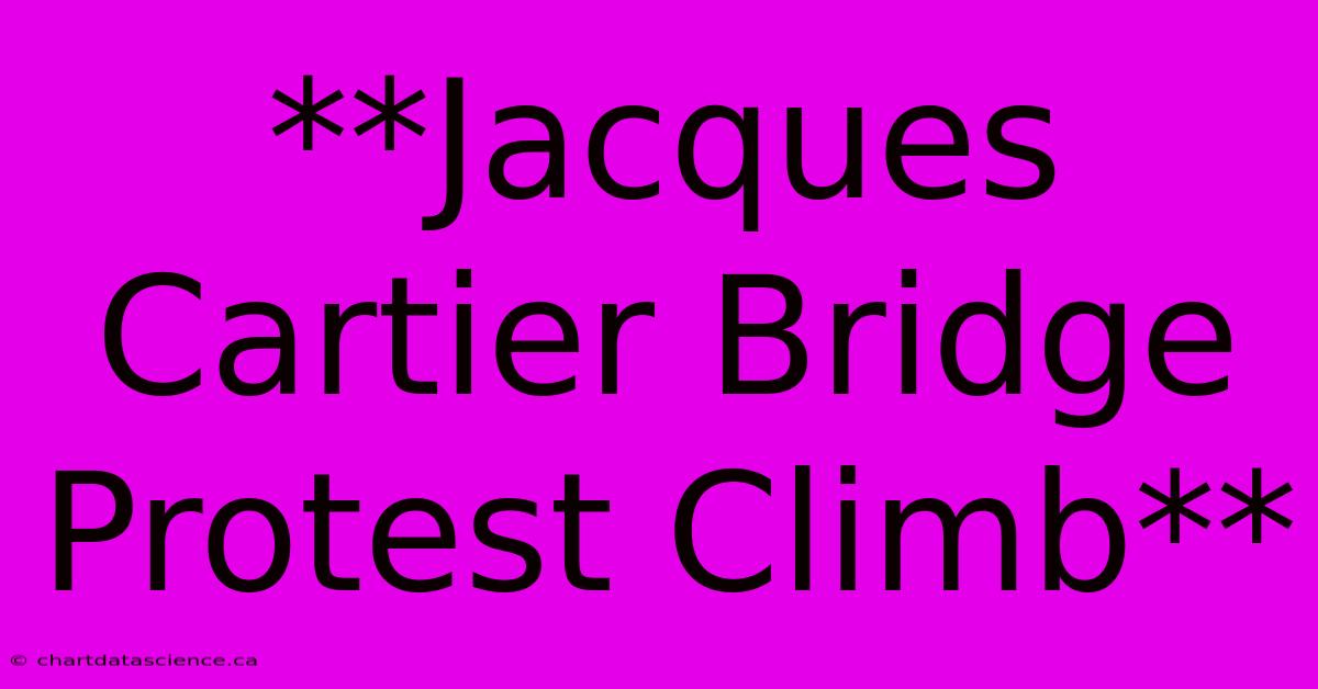 **Jacques Cartier Bridge Protest Climb**