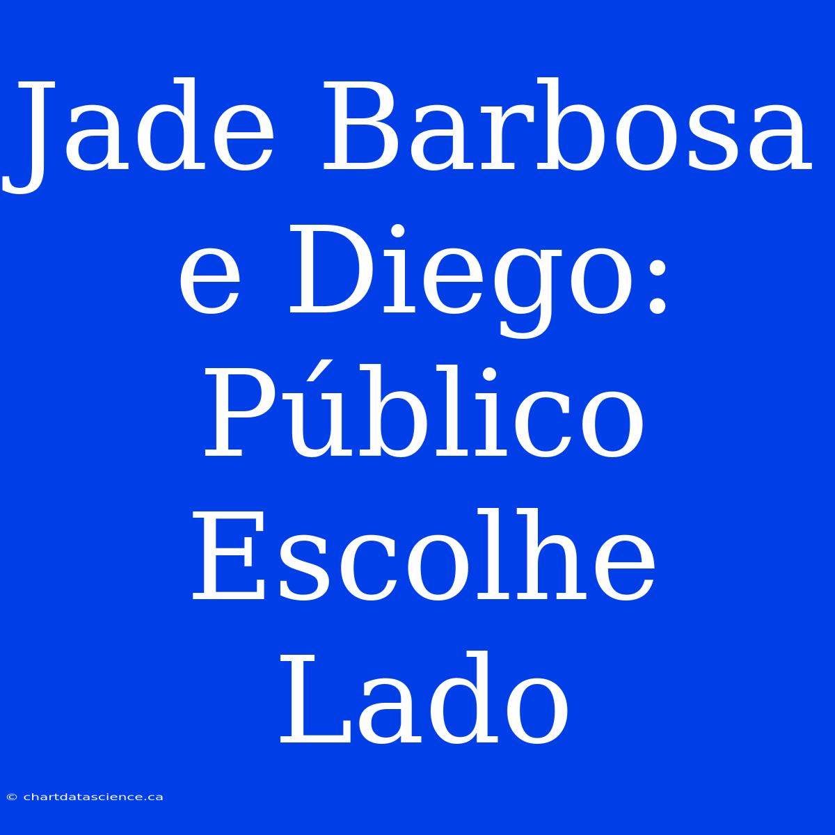 Jade Barbosa E Diego: Público Escolhe Lado