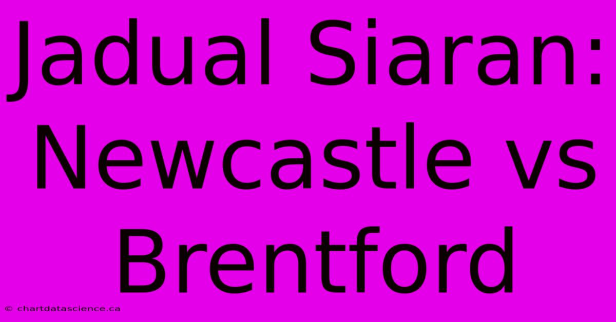 Jadual Siaran: Newcastle Vs Brentford