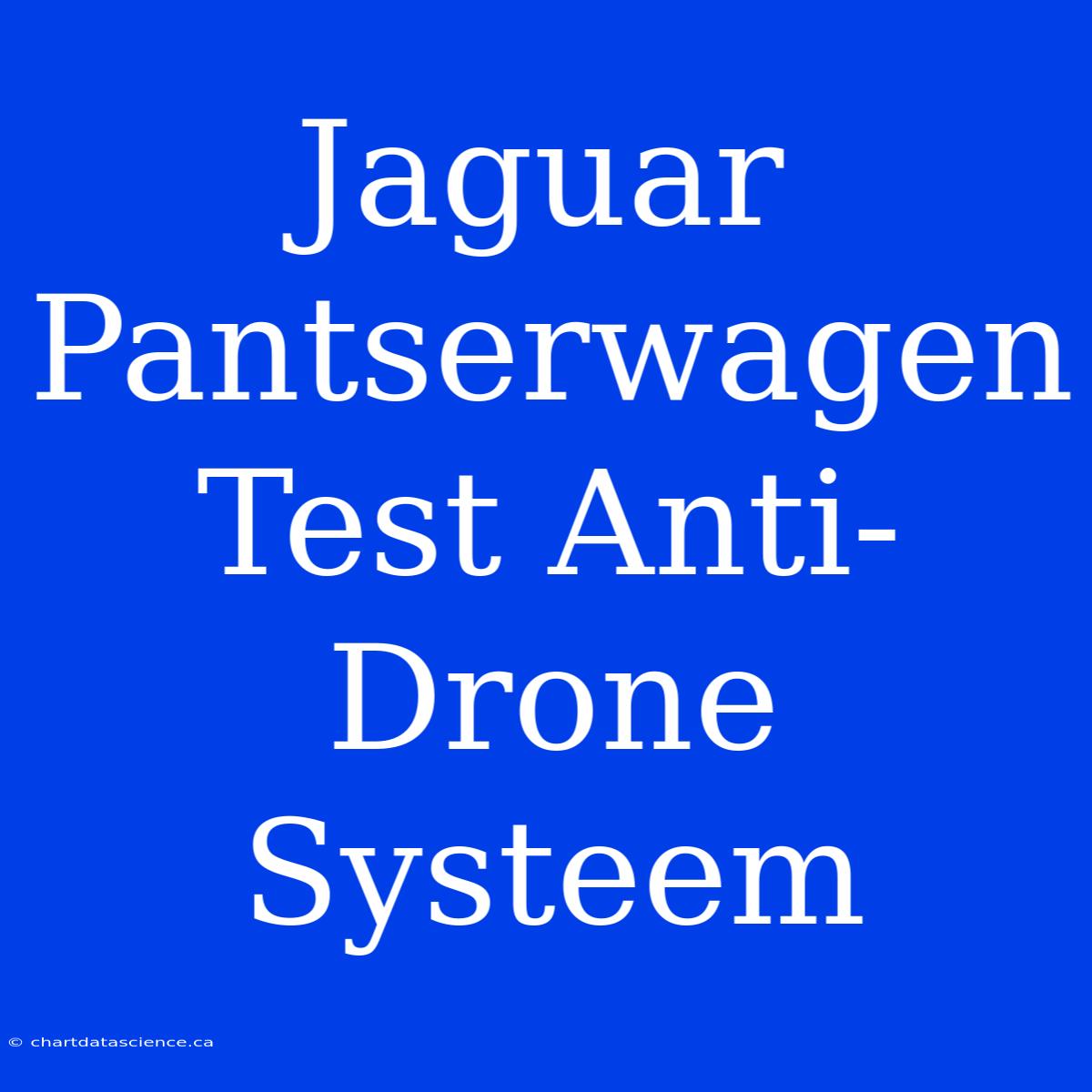 Jaguar Pantserwagen Test Anti-Drone Systeem