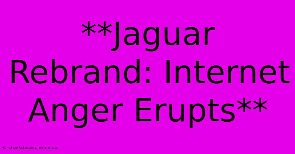 **Jaguar Rebrand: Internet Anger Erupts**