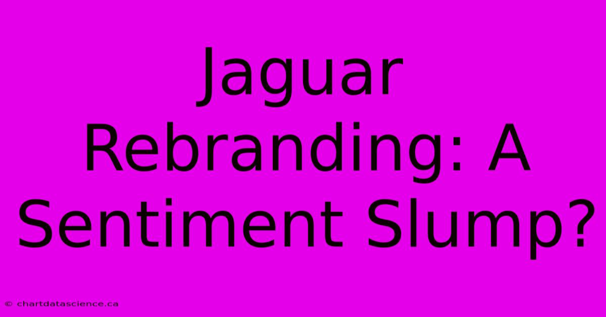 Jaguar Rebranding: A Sentiment Slump?