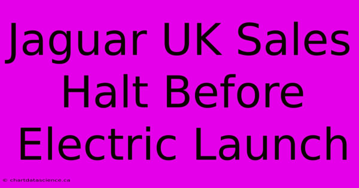 Jaguar UK Sales Halt Before Electric Launch