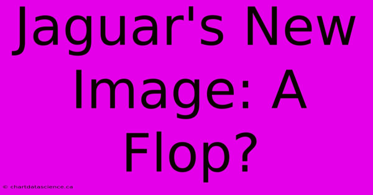 Jaguar's New Image: A Flop?