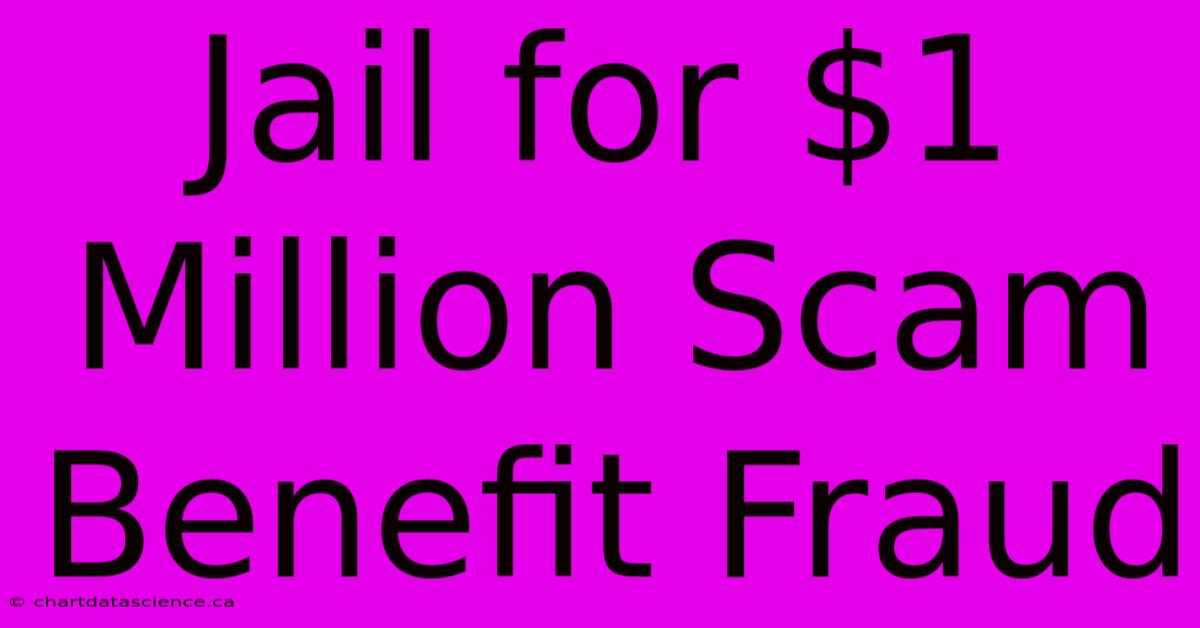 Jail For $1 Million Scam Benefit Fraud