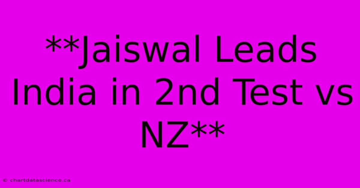 **Jaiswal Leads India In 2nd Test Vs NZ**