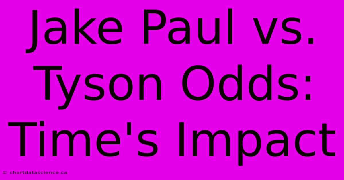 Jake Paul Vs. Tyson Odds: Time's Impact