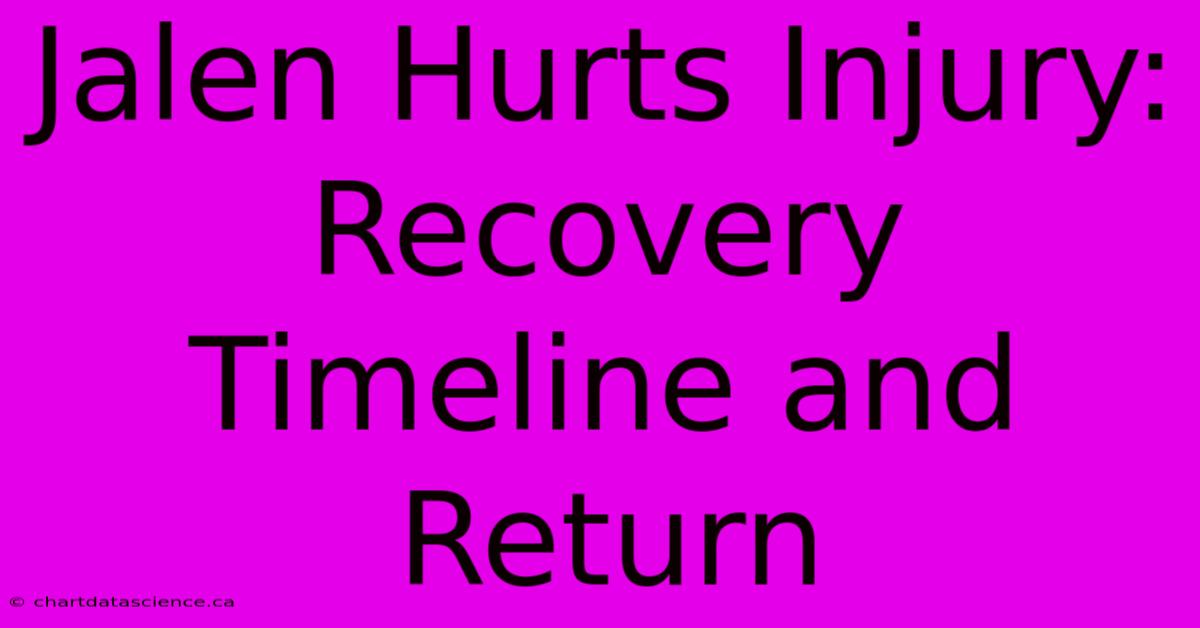 Jalen Hurts Injury: Recovery Timeline And Return