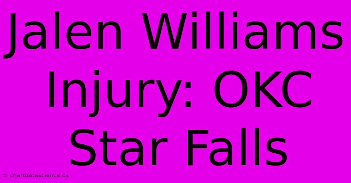 Jalen Williams Injury: OKC Star Falls