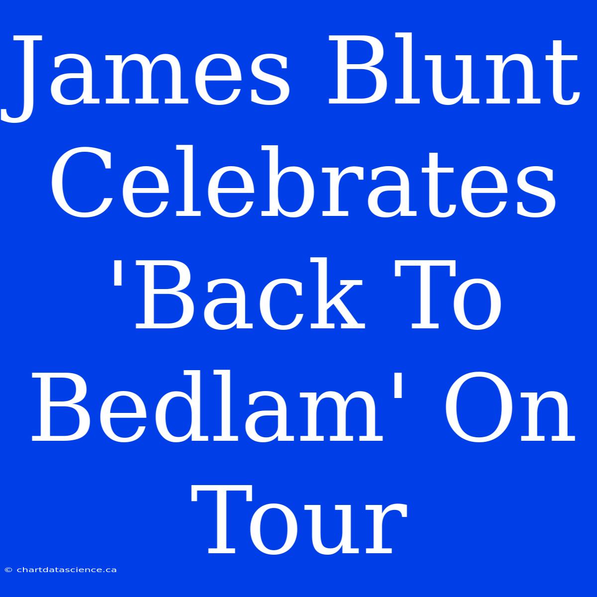 James Blunt Celebrates 'Back To Bedlam' On Tour