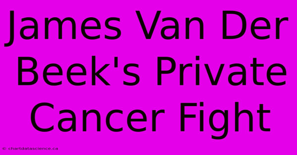 James Van Der Beek's Private Cancer Fight