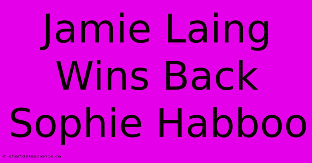 Jamie Laing Wins Back Sophie Habboo