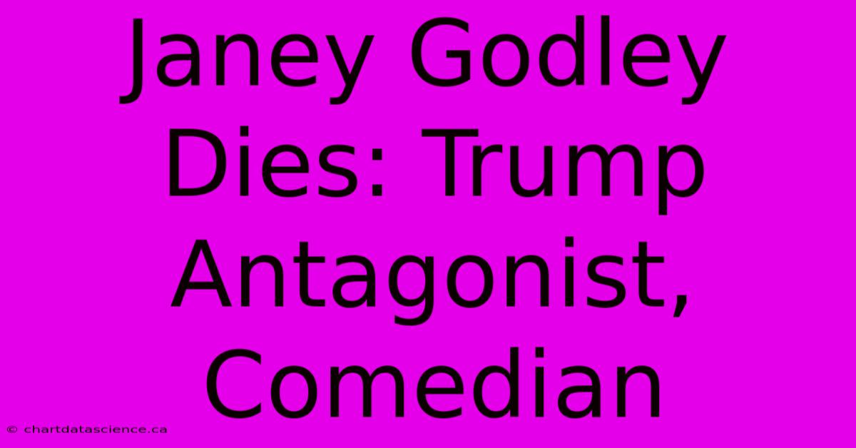 Janey Godley Dies: Trump Antagonist, Comedian