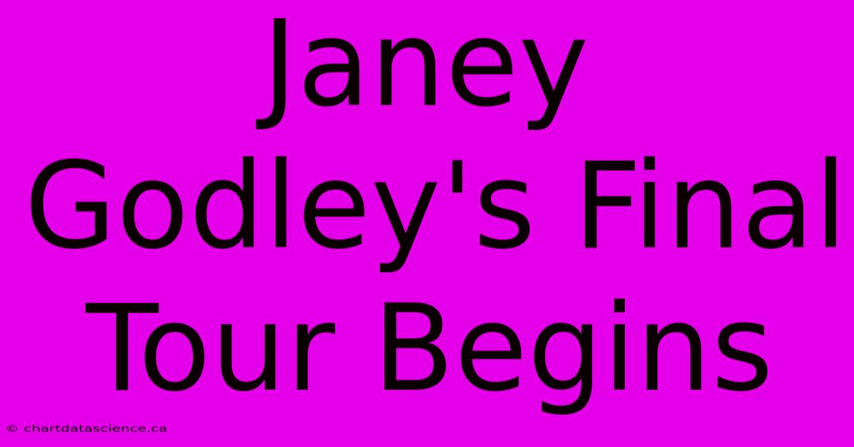 Janey Godley's Final Tour Begins