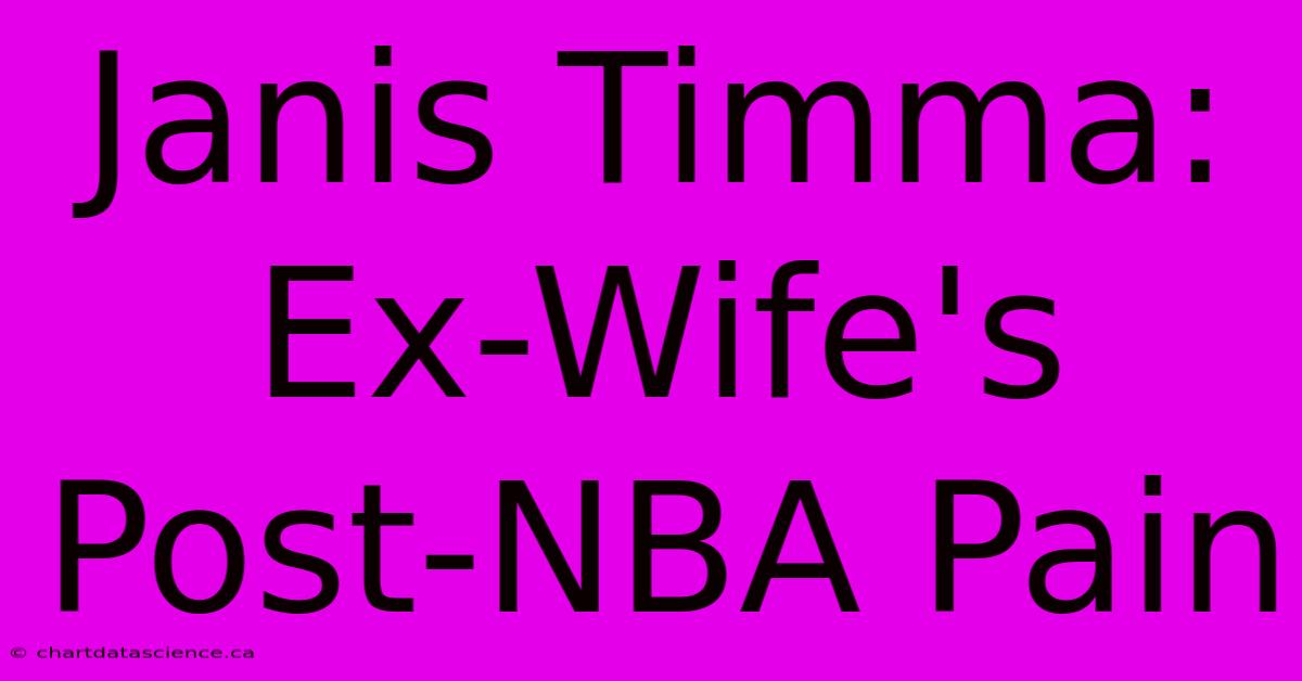 Janis Timma: Ex-Wife's Post-NBA Pain