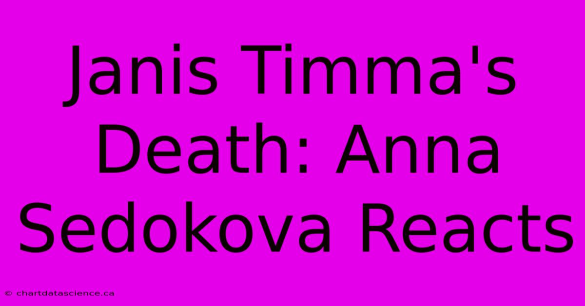 Janis Timma's Death: Anna Sedokova Reacts