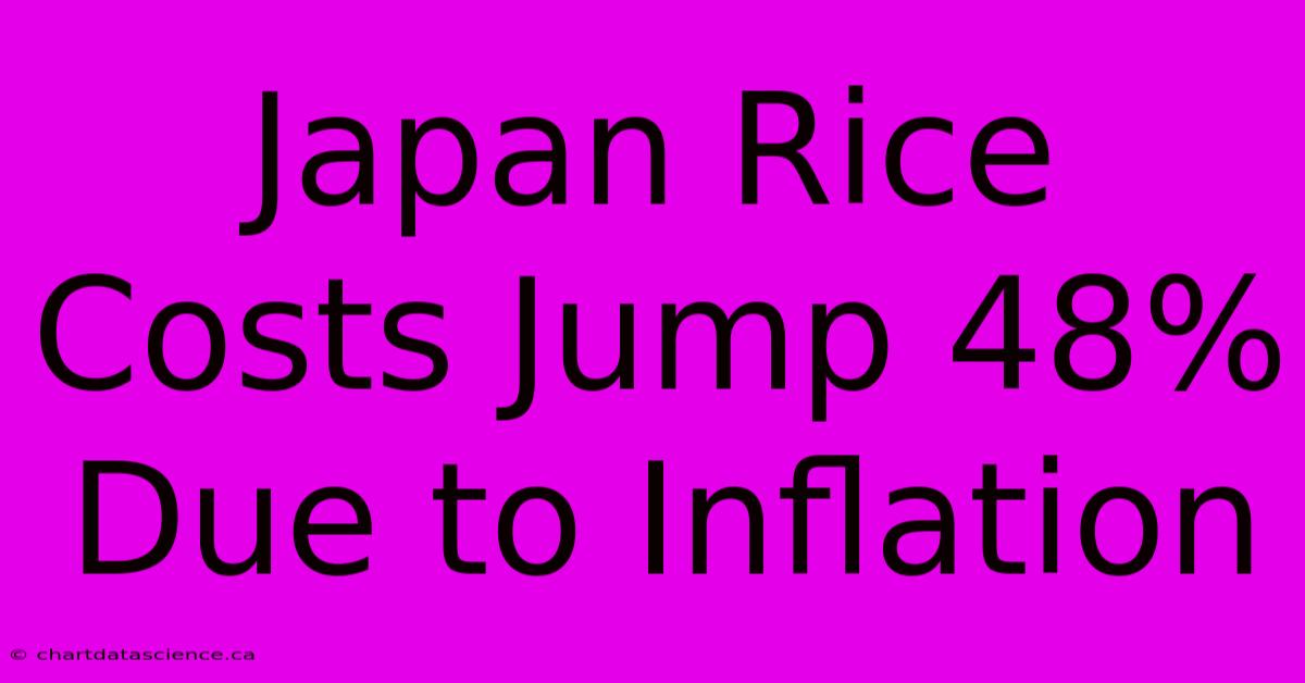 Japan Rice Costs Jump 48% Due To Inflation