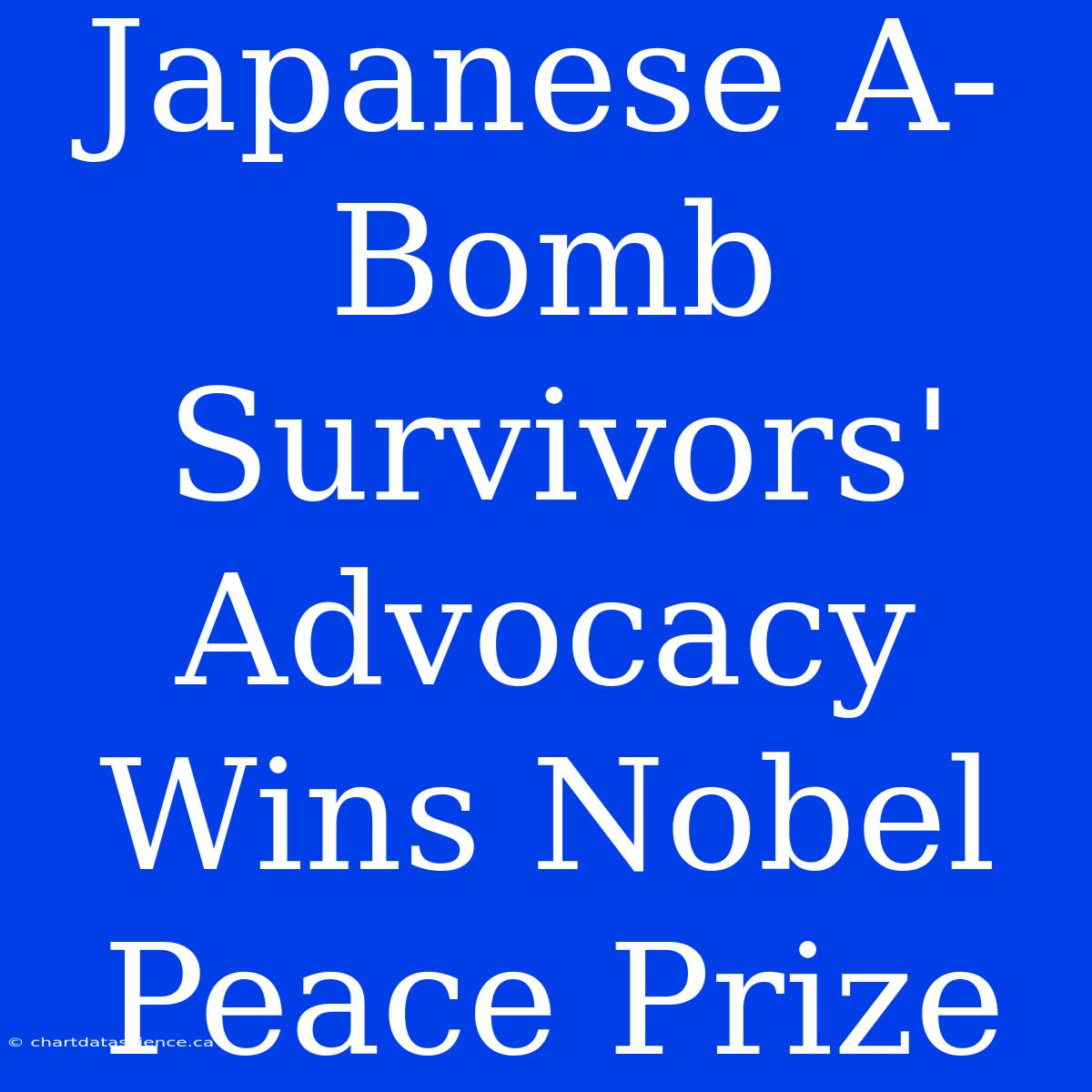 Japanese A-Bomb Survivors' Advocacy Wins Nobel Peace Prize